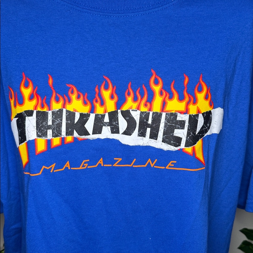 Thrasher Flame Blue Tee NWT - Picture 4 of 9